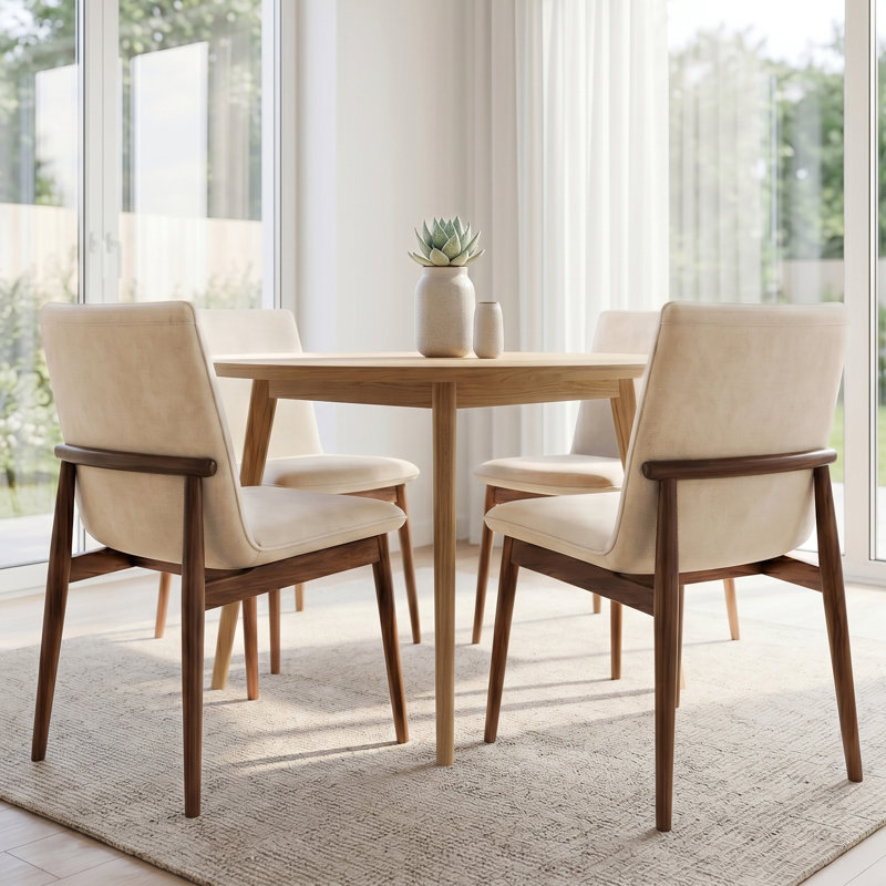 Chaise en velours Winta, Beige