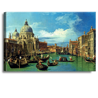 The Entrance to the Grand Canal,Venice by Canaletto Sailboat Painting Reproductions Framed World Classic Reproductions For HomeDecor