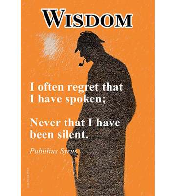 « wisdom » par jason pierce-impression publicitaire
