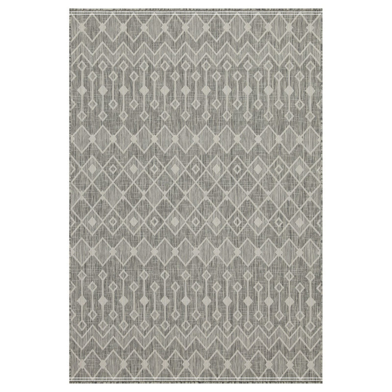 Silver Indoor/Outdoor Area Rug, Rectangle 7'10" x 10'3"
