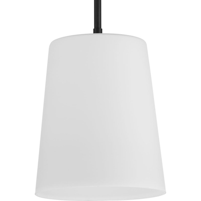 Luminaire suspendu cylindrique à 1 lumière Rozenn, H 14,37 po x l 9 po x P 9 po, Noir mat