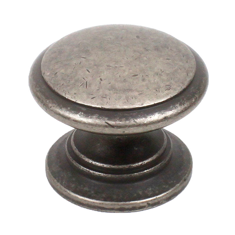 Hamilton 1" Diameter Mushroom Knob, Aged Pewter