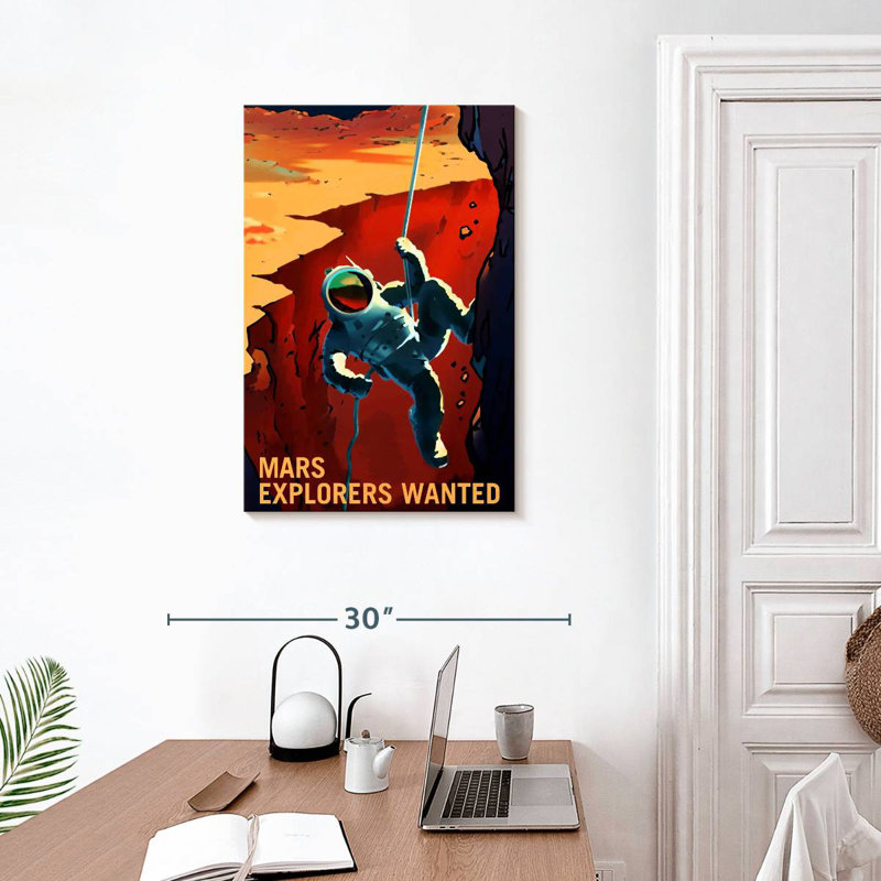 «Oberle Mars Explorers Wanted», affiche VII, H 30 po x l 20 po
