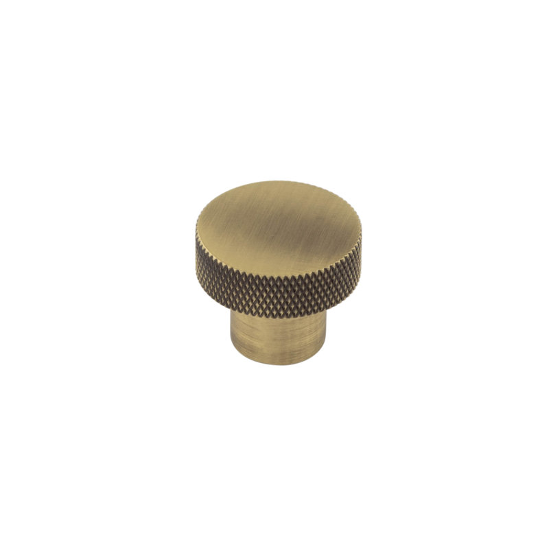 Hoxton 30mm Diameter Round Knob, Antique Brass