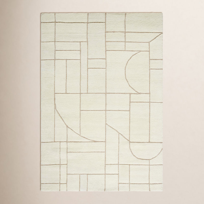 Lorette Hand Tufted Wool Indoor Rug, Rectangle 8' x 10'