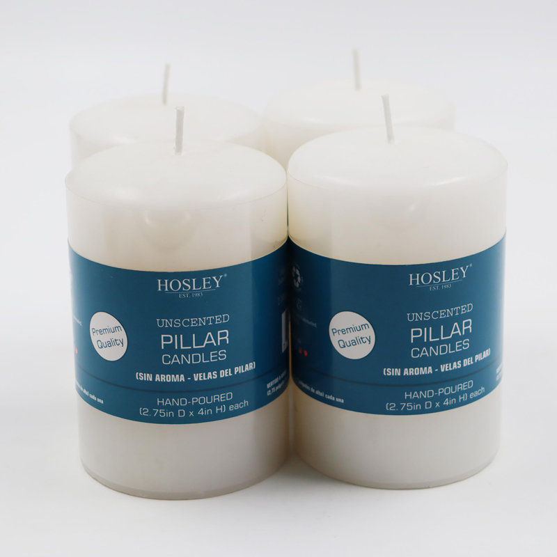 Ensemble de 4 bougies Hosley White, 4