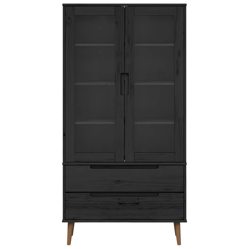 Solid Pine Wood Rectangle Accent Cabinet