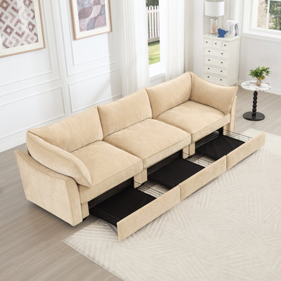 Canapé modulaire en chenille