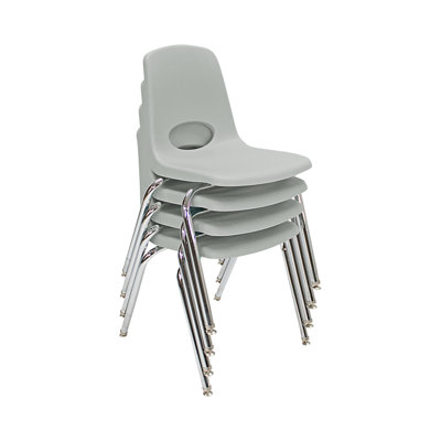 18" Classroom Stack Chair with Swivel Glide Legs