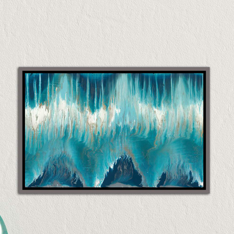Reproduction d’art sur papier Chevron revisée « par Blakely Bering », H 18 po x l 26 po x P 1,5 po