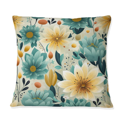 Mindfulness Sanctuary Mediation - Coussin décoratif à imprimé floral