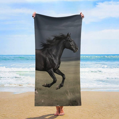 Serviette de plage en microfibre à séchage rapide, 30 x 60 po
