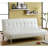 Perz Twin 70" Wide Faux Leather Tufted Back Convertible Sofa-23843738