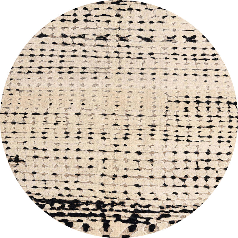 Tapis abstrait moderne 4387, Rond 5 pi