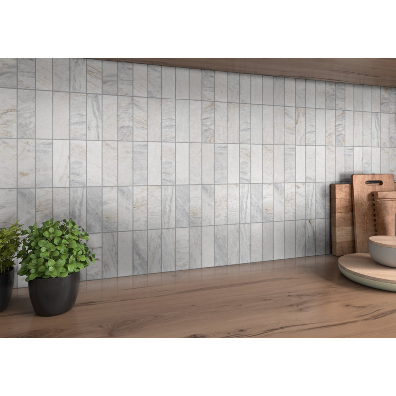 Terra Bella Subway 12 in. x 12 in. Honed Marble Mosaic Floor and Wall Tile
