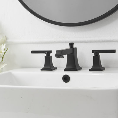 Widespread Double Handle 3 Hole Bathroom Faucet