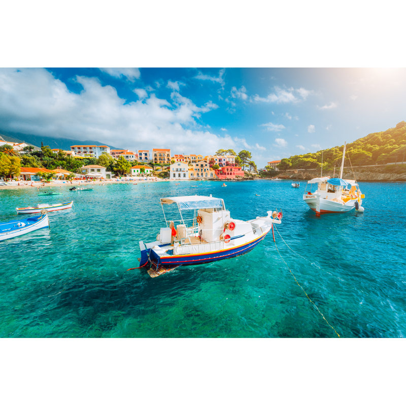 Assos Village - Wrapped Canvas Print, 30cm H x 46cm W x 3.8cm D