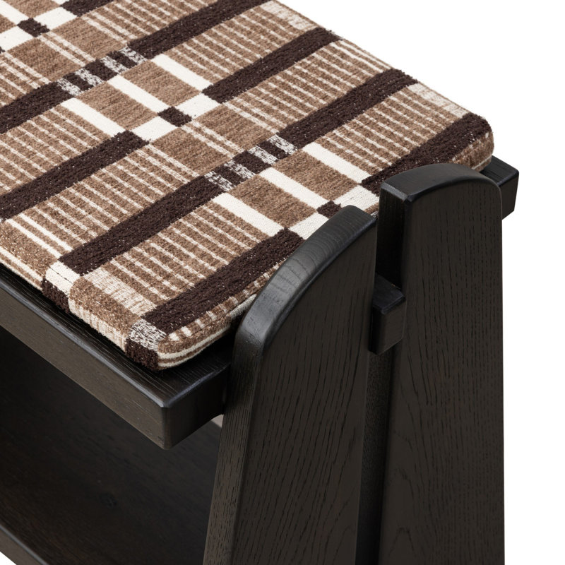 Landrea Upholstered Accent Stool, Sandhill Cocoa