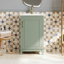 Petit meuble-lavabo moderne avec lavabo en céramique-1215388373