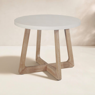 Mahi 24" Eucalyptus Patio Side Table