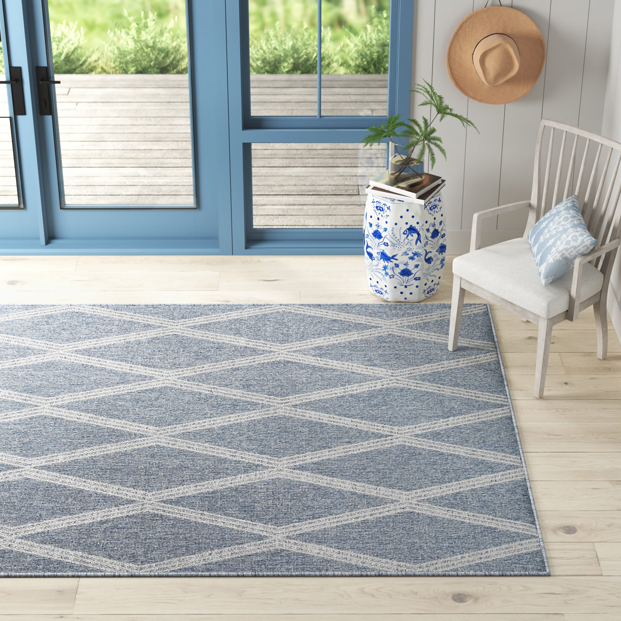 Twill Indoor/Outdoor Rug, Rectangle 8' x 10'