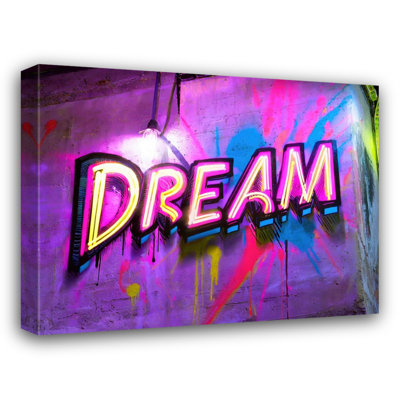 Neon Graffiti Dream 16 - Impression sur toile tendue