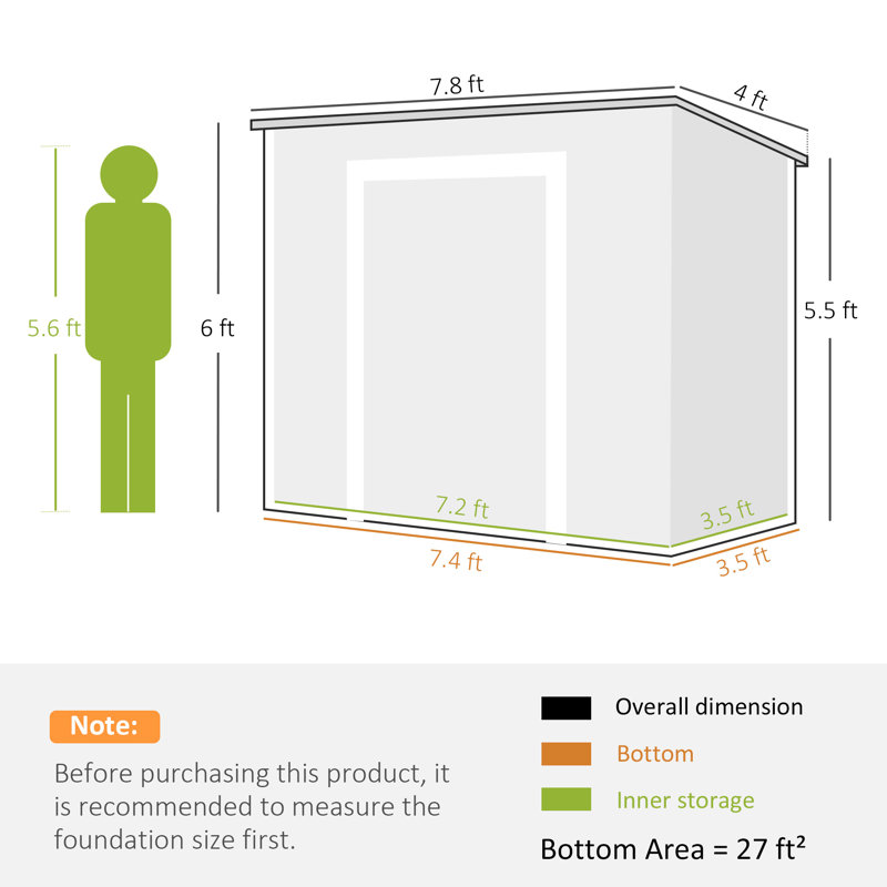 8' x 4' Outdoor Storage Shed, Waterproof Resin Plastic Shed with Floor, Window, Lockable Door and Vents, All-Weather Garden Tool Shed for Backyard, Patio, Lawn, Brown