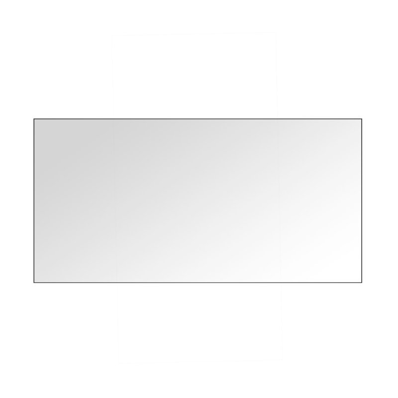 Miroir de salle de bain avec cadre en métal pour mur