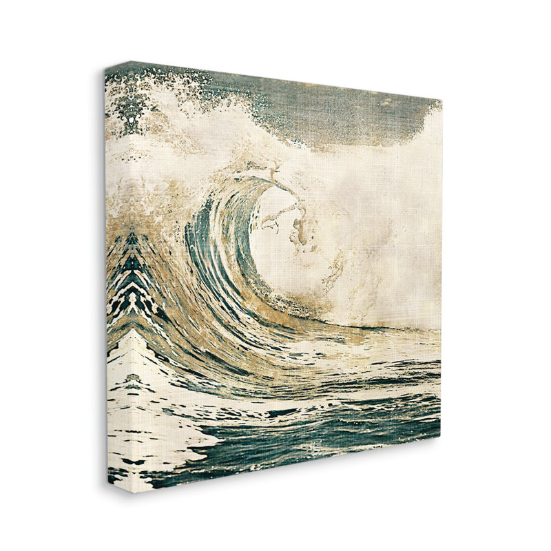 Vintage Tidal Wave - Photograph on Canvas, Wrapped Canvas, 30" H x 30" W x 1.5" D