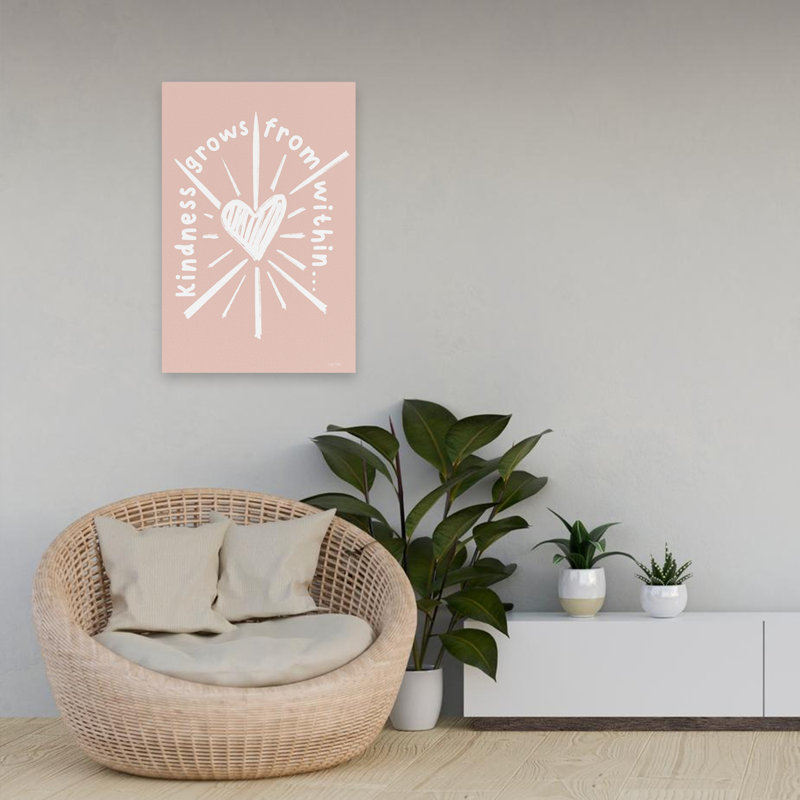 «Kindness Grows From intérieur», art typographique «Kindness Grows From intérieur», H 24 po x l 16 po