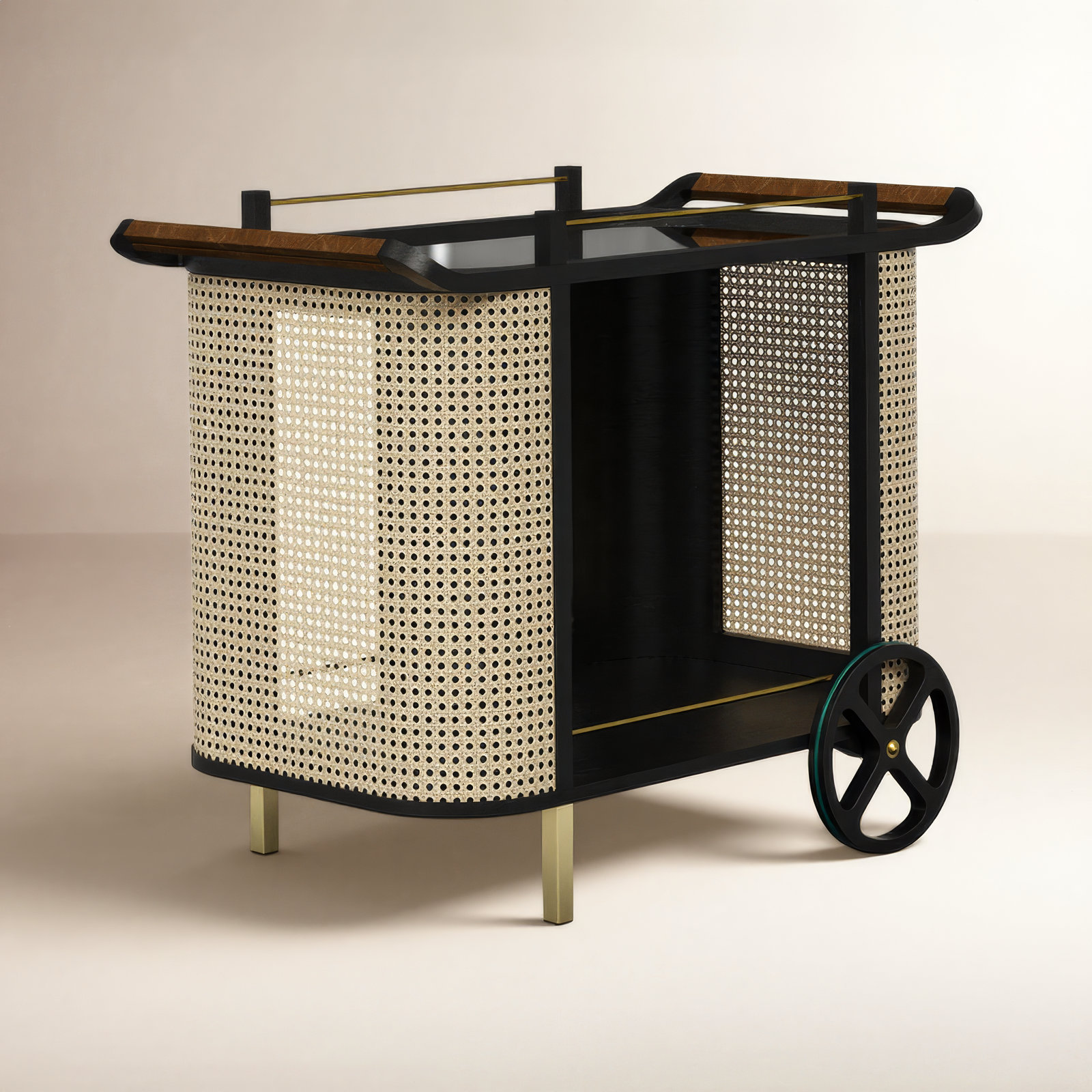 Kinser Modern Brazilian - Dinda Bar Cart, Black