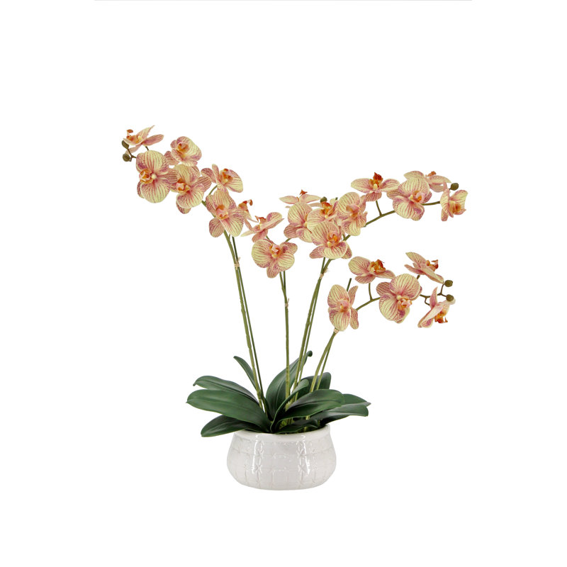 POT À 4 TIGES FLORAL, Orange