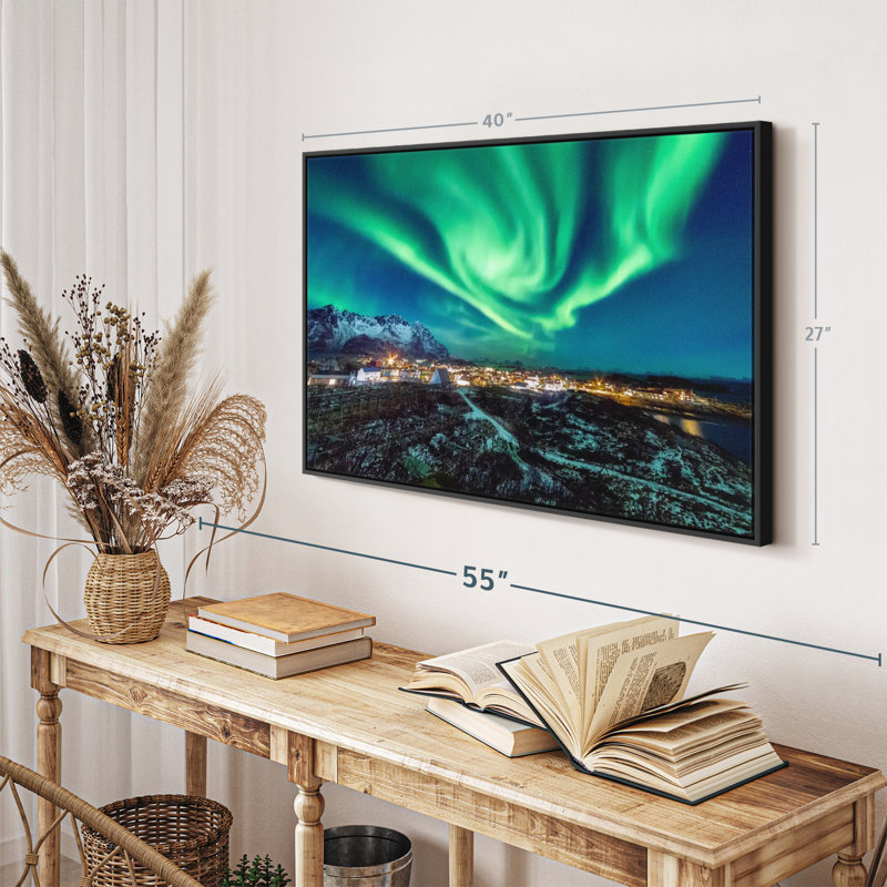 Nature «Henningsvaer Aurora Borealis», H 40 po x l 27 po