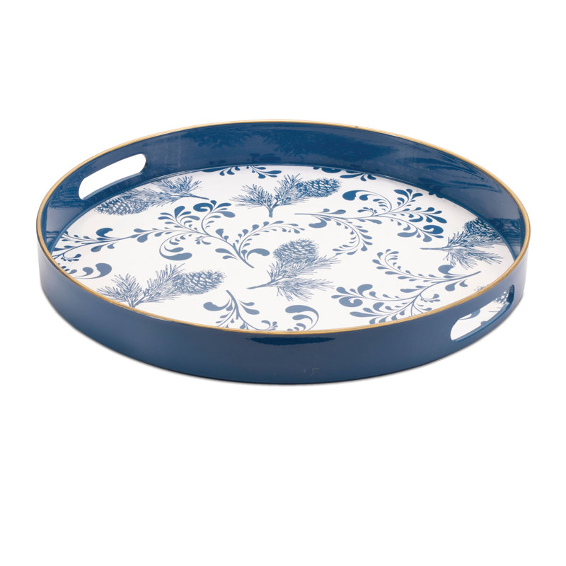 Plateau rond en pin 13,5 po