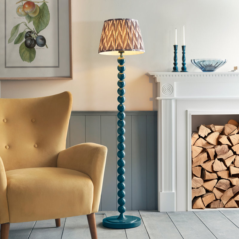 Higgledy 153.2cm Traditional Floor Lamp, Grey/White, Blue