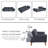 Tarantino Twin 75.3'' Upholstered Split Back Convertible Sofa-150406285