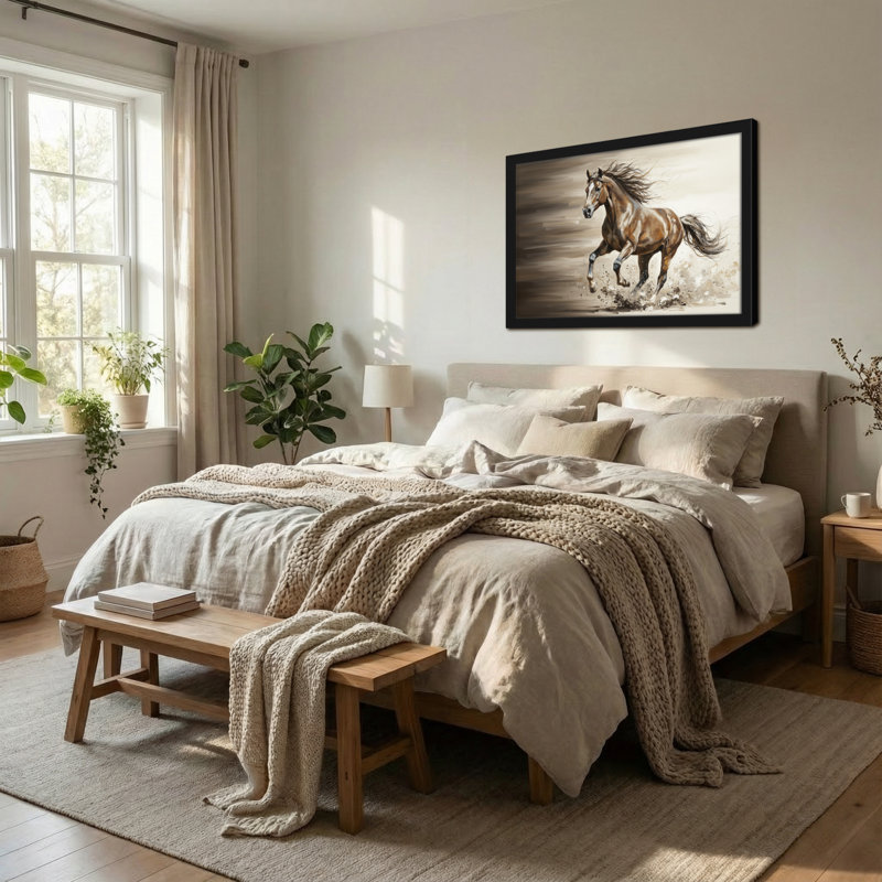 Animaux qui courent, reproduction d'art sur toile, H 24 po x l 36 po