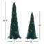 Green Beaded Leaf Pine Tree (Set of 2)