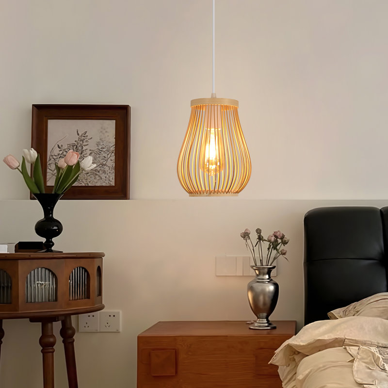 Natural Rattan Lantern Pendant Ceiling Light