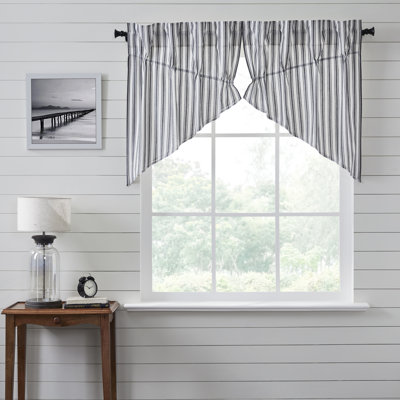 Sawyer Mill Cotton Striped Swag Window Valance
