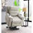 Marsha Light Gray Silicone Synthetic Leather Power Motion Recliner With Lift