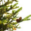 Sapin de Noël artificiel vert épicéa de 1,20 m (4 pi) préilluminé avec des pommes de pin dans un pot en argent brossé