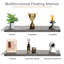 Tablettes flottantes murales Sorbus - Ensemble de 3 tablettes flottantes longues pour la chambre à coucher, la cuisine, le salon, les tablettes de salle de bain, décorations de maison de ferme - Tablettes flottantes murales - longues, grises-124322116-109748799