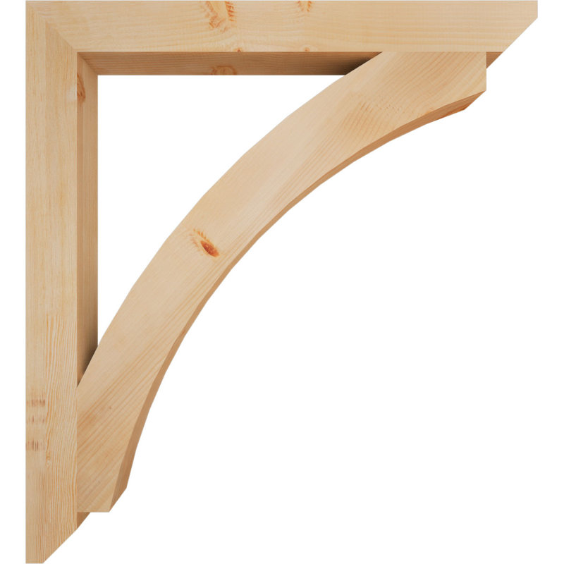 Support en bois / corbeau, Sapin de Douglas, H 44 po x l 3,5 po x P 40 po