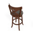 Danazia 30" Traditional Brown Faux Leather Swivel Bar Stool with X Back for Kitchen (Set of 4)
