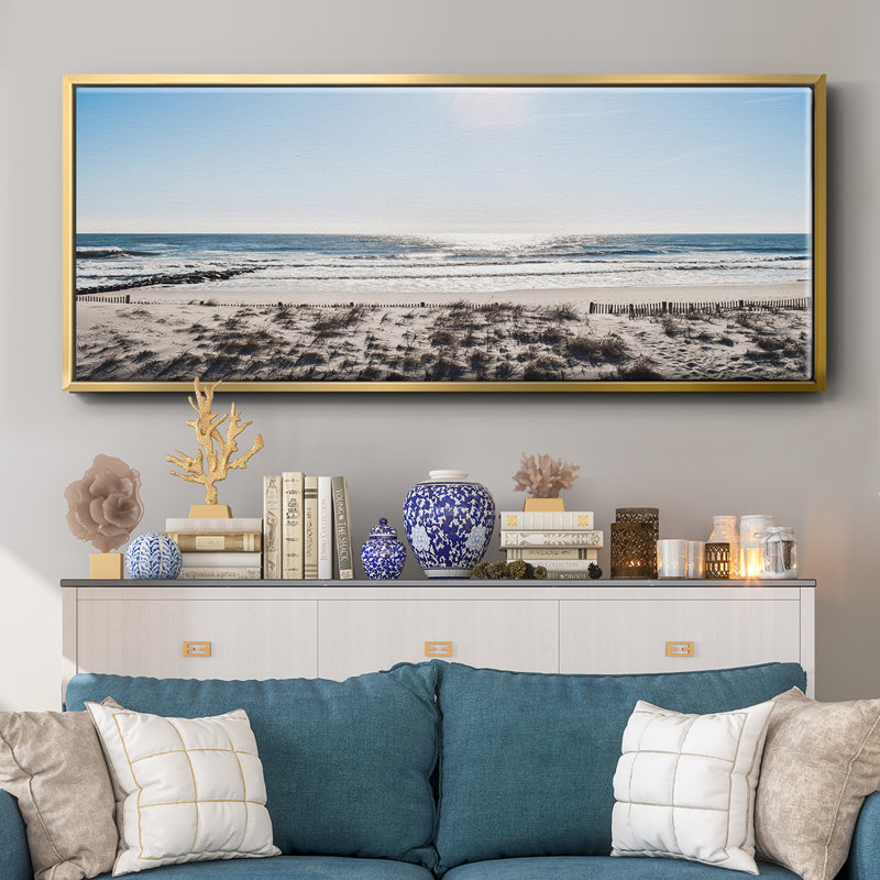 Sunday Surf- Framed Canvas, 24" H x 60" W