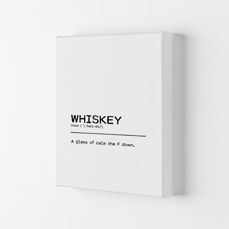 Whiskey Calm - Print, 84.1cm H x 59.4cm W x 4cm D, Wrapped Canvas