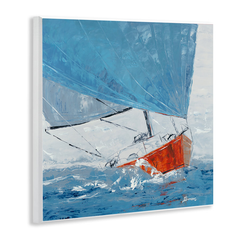 Art mural "Crashing Waves Against Boat" par John Burrows