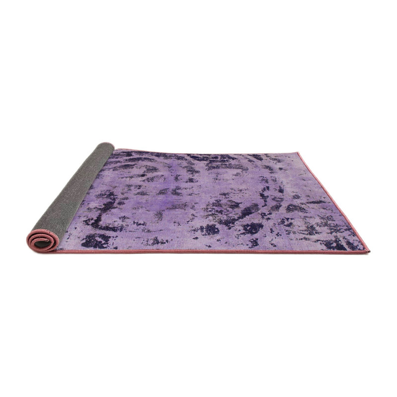 Tapis décoratif multicolore à motif abstrait, Rond 6 pi