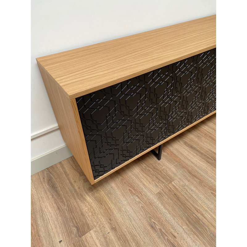 Largo 204cm Sideboard, Black/Oak